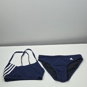 Adidas Blue Bikini Set Performance Swimwear